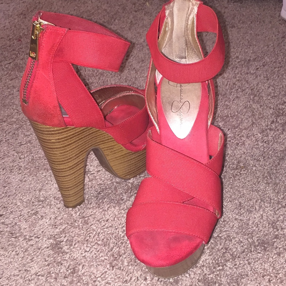 Red Jessica Simpson sandal